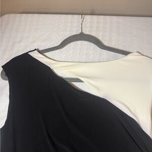 Elegant Black and White Women's Dress